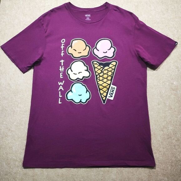 Vans Off The Wall Purple Ice Cream Graphic Tee Shirt #2 - Picture 3 of 6